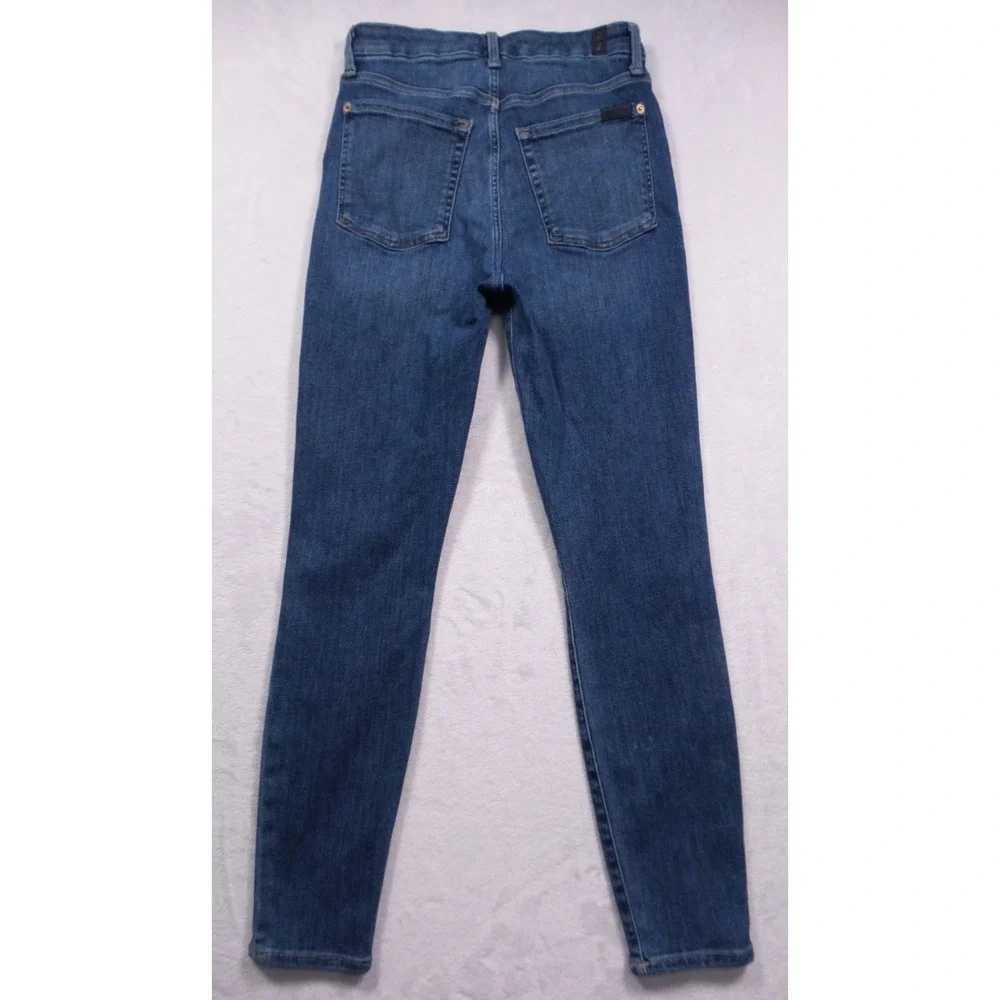 7 For All Mankind Jeans Womens Size 26 Blue Denim Aubrey High Waist Ankle Skinny